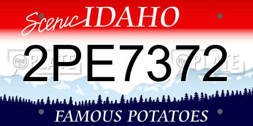 2PE7372 Idaho License Plate