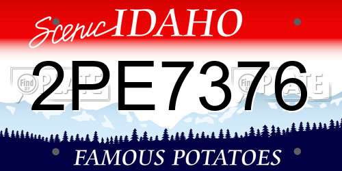 2PE7376 Idaho License Plate