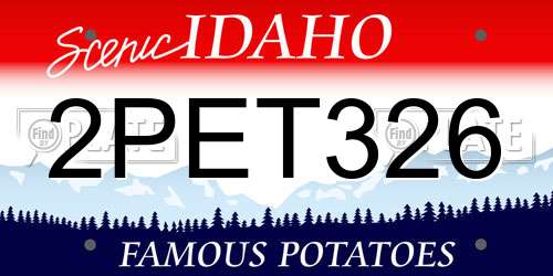 2PET326 Idaho License Plate