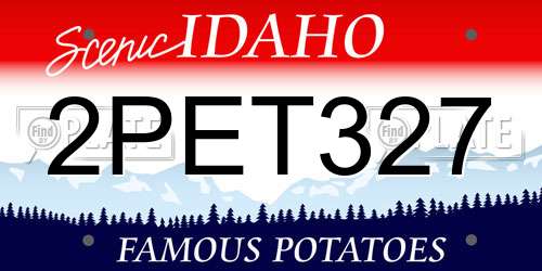 2PET327 Idaho License Plate