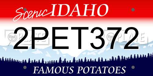 2PET372 Idaho License Plate