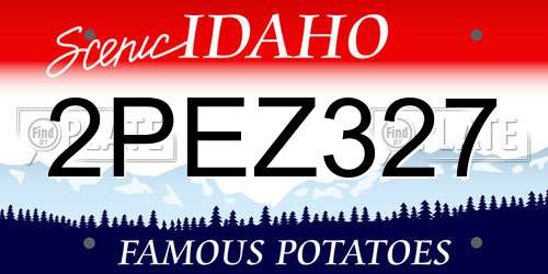 2PEZ327 Idaho License Plate