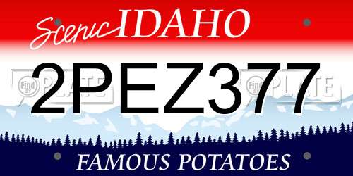 2PEZ377 Idaho License Plate