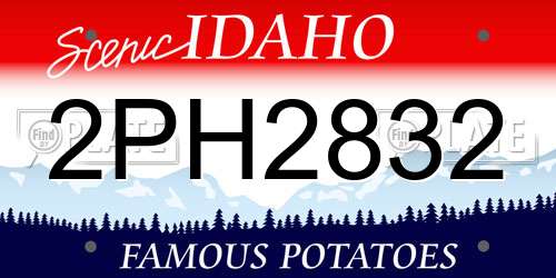 2PH2832 Idaho License Plate