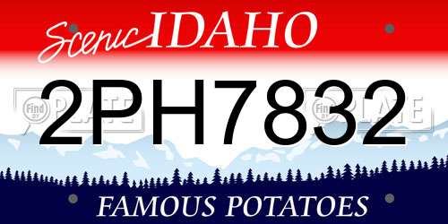 2PH7832 Idaho License Plate