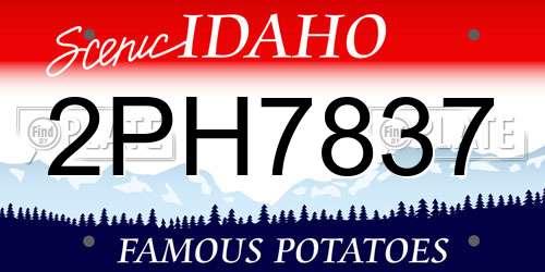 2PH7837 Idaho License Plate