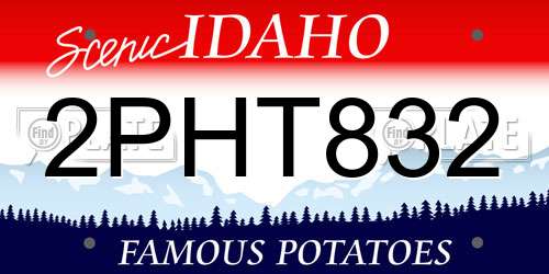 2PHT832 Idaho License Plate