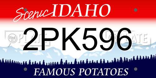 2PK596 Idaho License Plate