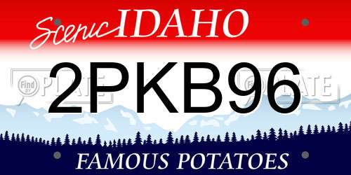 2PKB96 Idaho License Plate