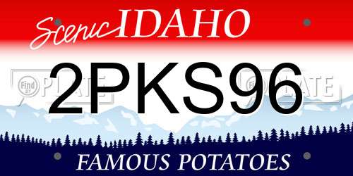 2PKS96 Idaho License Plate