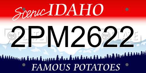 2PM2622 Idaho License Plate
