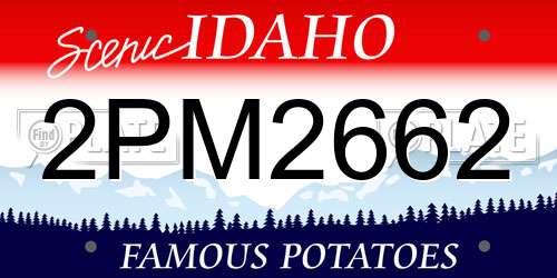 2PM2662 Idaho License Plate