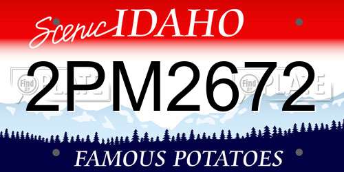 2PM2672 Idaho License Plate