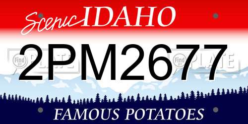 2PM2677 Idaho License Plate