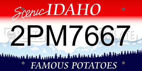 2PM7667 Idaho License Plate