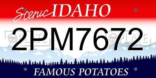 2PM7672 Idaho License Plate