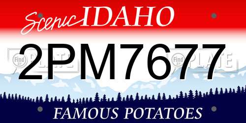 2PM7677 Idaho License Plate