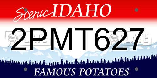 2PMT627 Idaho License Plate