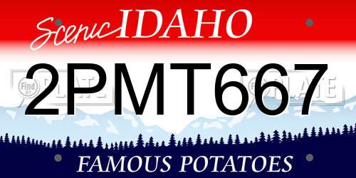2PMT667 Idaho License Plate