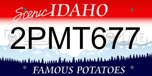 2PMT677 Idaho License Plate