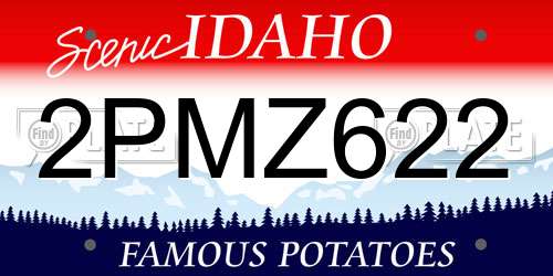 2PMZ622 Idaho License Plate