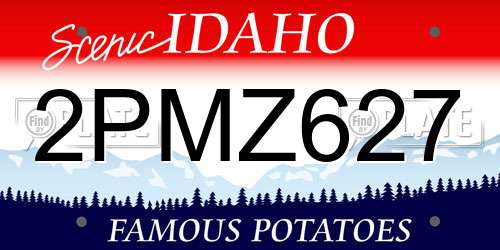 2PMZ627 Idaho License Plate
