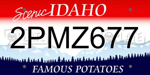 2PMZ677 Idaho License Plate