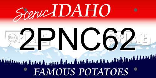 2PNC62 Idaho License Plate