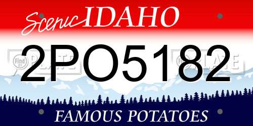 2PO5182 Idaho License Plate