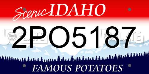 2PO5187 Idaho License Plate