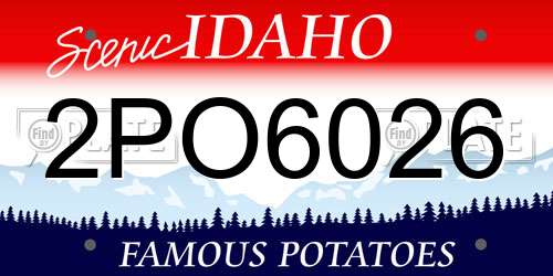 2PO6026 Idaho License Plate