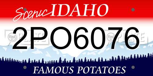 2PO6076 Idaho License Plate
