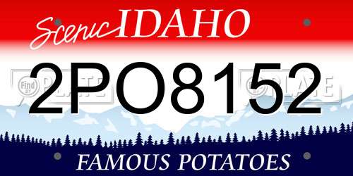 2PO8152 Idaho License Plate