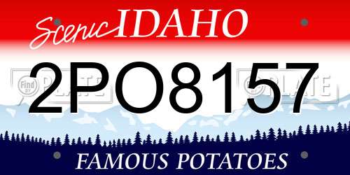 2PO8157 Idaho License Plate