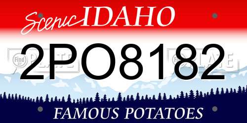 2PO8182 Idaho License Plate