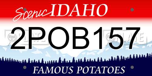 2POB157 Idaho License Plate