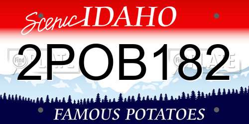 2POB182 Idaho License Plate