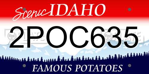 2POC635 Idaho License Plate