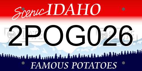2POG026 Idaho License Plate