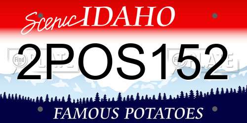 2POS152 Idaho License Plate
