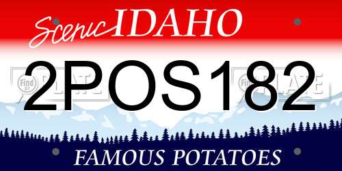 2POS182 Idaho License Plate