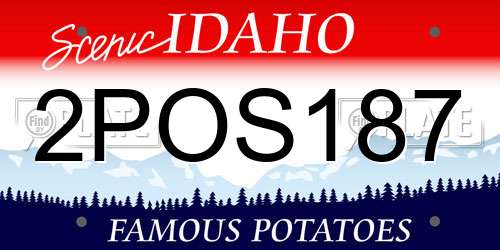 2POS187 Idaho License Plate