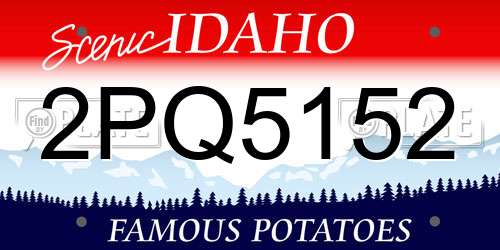 2PQ5152 Idaho License Plate