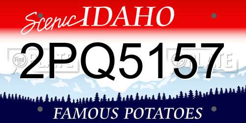 2PQ5157 Idaho License Plate