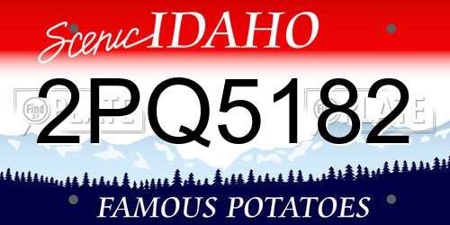 2PQ5182 Idaho License Plate