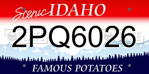 2PQ6026 Idaho License Plate