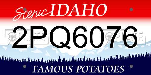 2PQ6076 Idaho License Plate