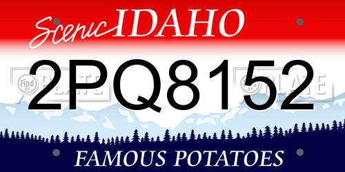 2PQ8152 Idaho License Plate
