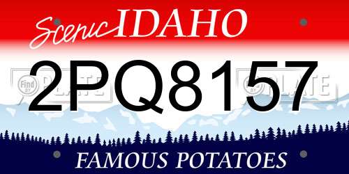 2PQ8157 Idaho License Plate