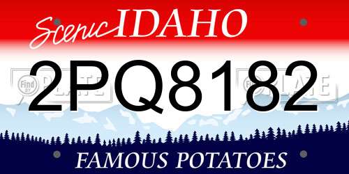 2PQ8182 Idaho License Plate